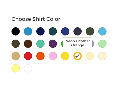 Choose Shirt Color
