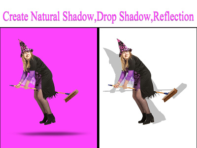 professional photo create natural shadow,drop shadow,reflection