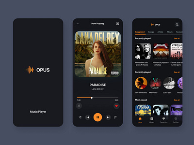 Opus music player Ui