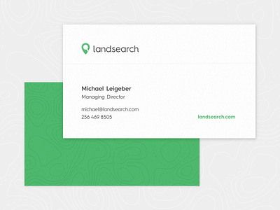 Clean Business Card brand business card card clean corporate green identity simple topography