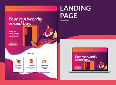 Landing page design illustration landing webdesign