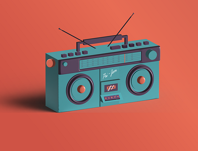 Radio 3D Illustration 3d illustration illustrator music