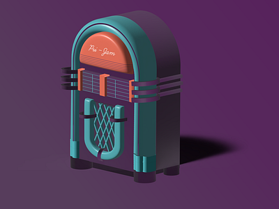 Jukebox 3D Illustration