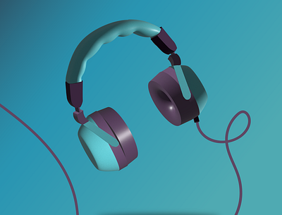 Headphones 3D Illustration design illustration illustrator vector