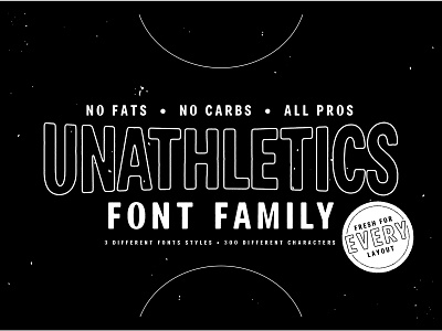 Unathletics Font Family advertising athletics branding classic classic font design fastfood font fresh handmade logo minimalist modern retro type typeface