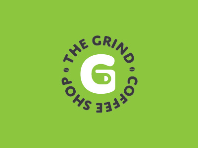 The grind coffee shop logo