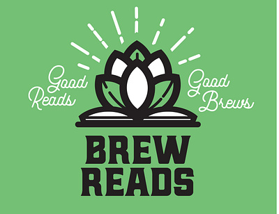 Brew Reads Logo badge beer brew hops icon illustration logo