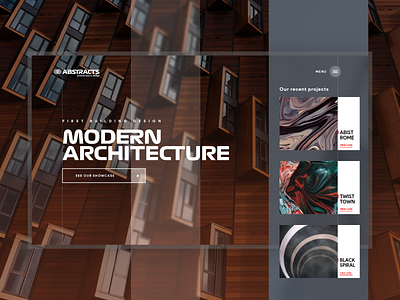 Modern Architecture Website Concept adobe xd architectural branding concept design typography ui web webdesign