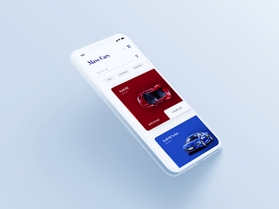 Car sales app adobe xd clean concept design modern ui