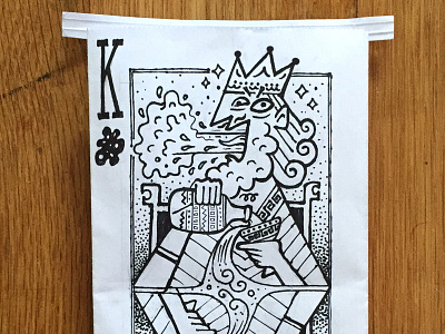 Pew King hurl king playing cards puke bag spew