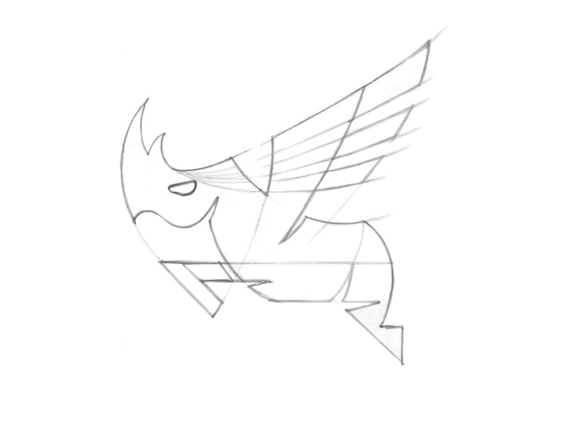 Soaring Rhino Sketch board game gaming game mobile soaring flying rhino sketch logo branding brand development