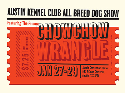 Monday Type Challenge dog show ticket type