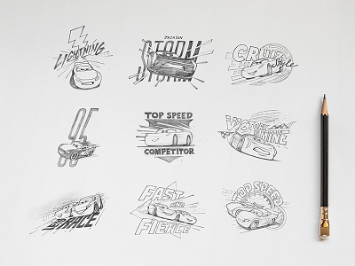 Cars 3 Licensing Sketches