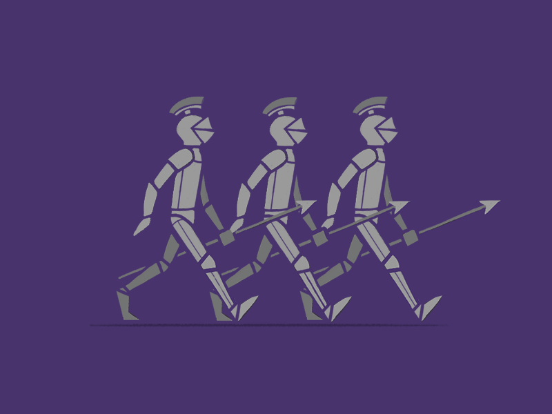 Marching Knights animation gif knights