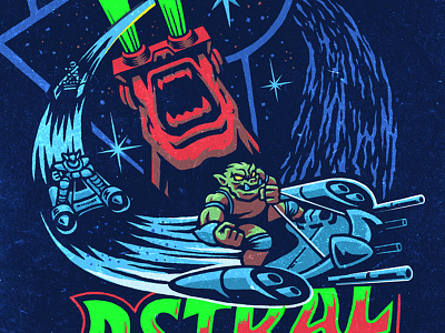 Astral Orcs arcade illustration orcs space video game art