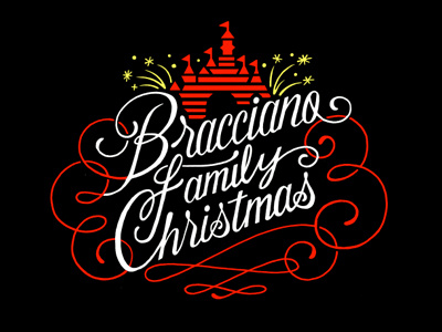 Bracciano holiday mark disney fantasy lettering type