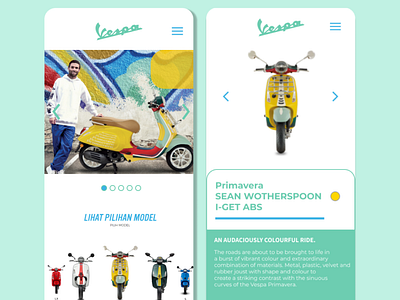 Vespa Store Mobile Apps ui ux