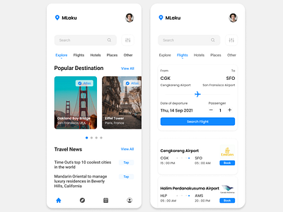 MLaku Travel App branding mobile design ui user interface ux