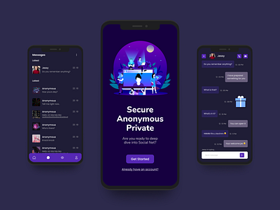 Deep Social Apps | Anonymous illustration mobiledesign ui userexperience userinterface ux
