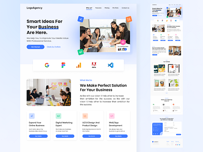 Landing Page For Digital Agency digitalagency ui userexperience userinterface ux webdesign