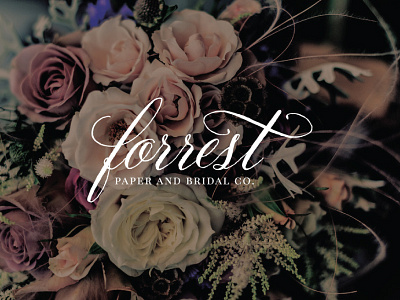 Forrest Paper & Bridal Co. bridal company forrest lettering logo logomark paper wordmark