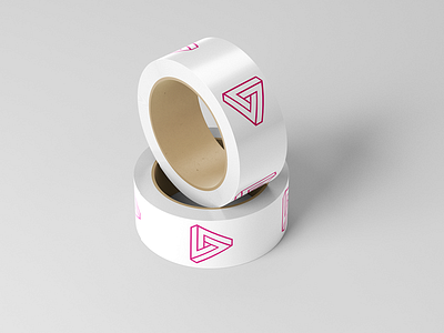 Custom Tape free penrose pink sticker mule stickers tape triangle white