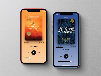 Audio Book Now Playing app audio audiobook book app concept create design figma layout minimal mobile nowplaying