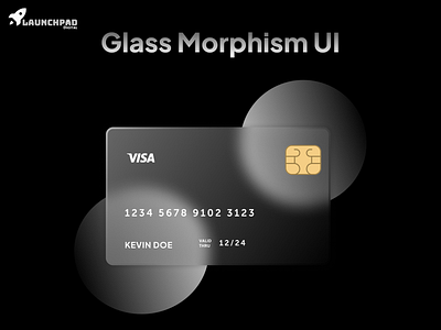 Credit card - Glassmprphism Glass UI effect