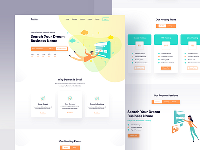 Doman Landing Page by Mehedi Hasan for Orizon: UI/UX Design Agency on ...