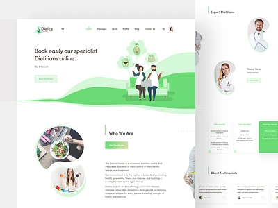 Nutrition Centre Website diet dieter dietician doctor fitness health care illustration landing page life coach lifestyle nutrition nutrition centre nutrition specialist nutritionist ui ux web design website website design