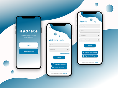 Drink Water Reminder App design figma illustration ui ui design user interface user interface design