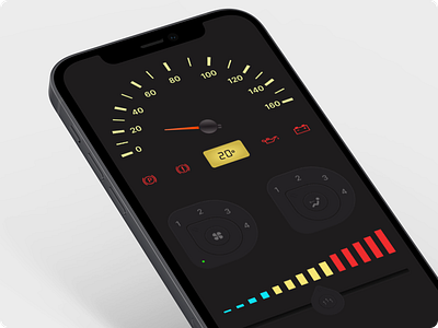 LADA 2109 – car interface app car interface concept mobile retro ui ux