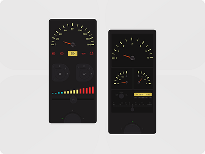 LADA 2109 – car interface app car interface concept mobile retro ui ux