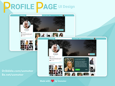 Profile Page UI Design | Uxmotor | Uxxerr Studio