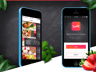 Foody App app application bachanek food foody ios iphone kamil order ui ux