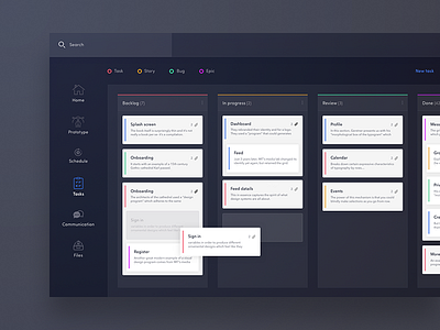 Task board design for web 10clouds agile bachanek board dashboard deskop do kamil list task to