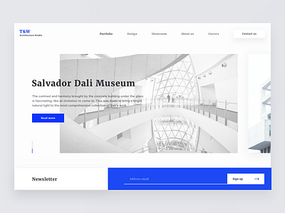 Architecture Landing Page 10clouds architecture bachanek hero image intro kamil landing museum page