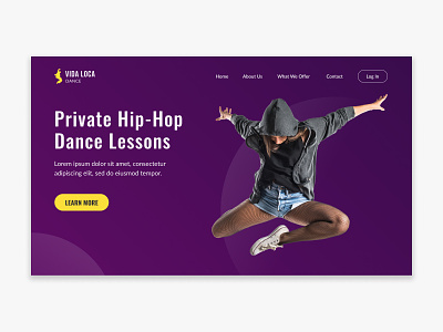 Daily UI 003 – Landing Page for Dance Company 003 daily ui daily ui challenge dailyui dance hip hop landing page