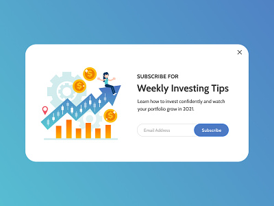 Daily UI 026 – Subscribe 026 daily ui daily ui challenge dailyui finance popup stock
