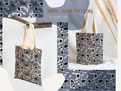 Simple casual patterns in organic bags