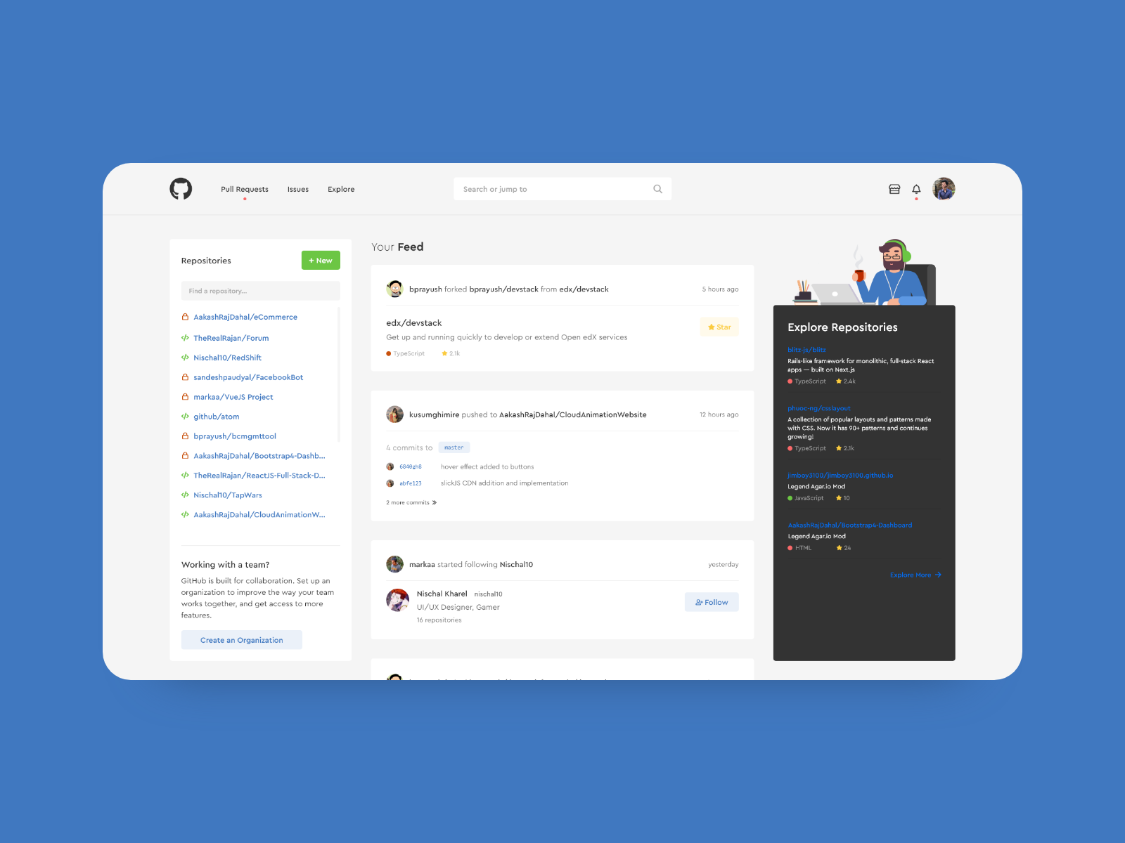 Github Redesign Concept by Aakash Raj Dahal on Dribbble