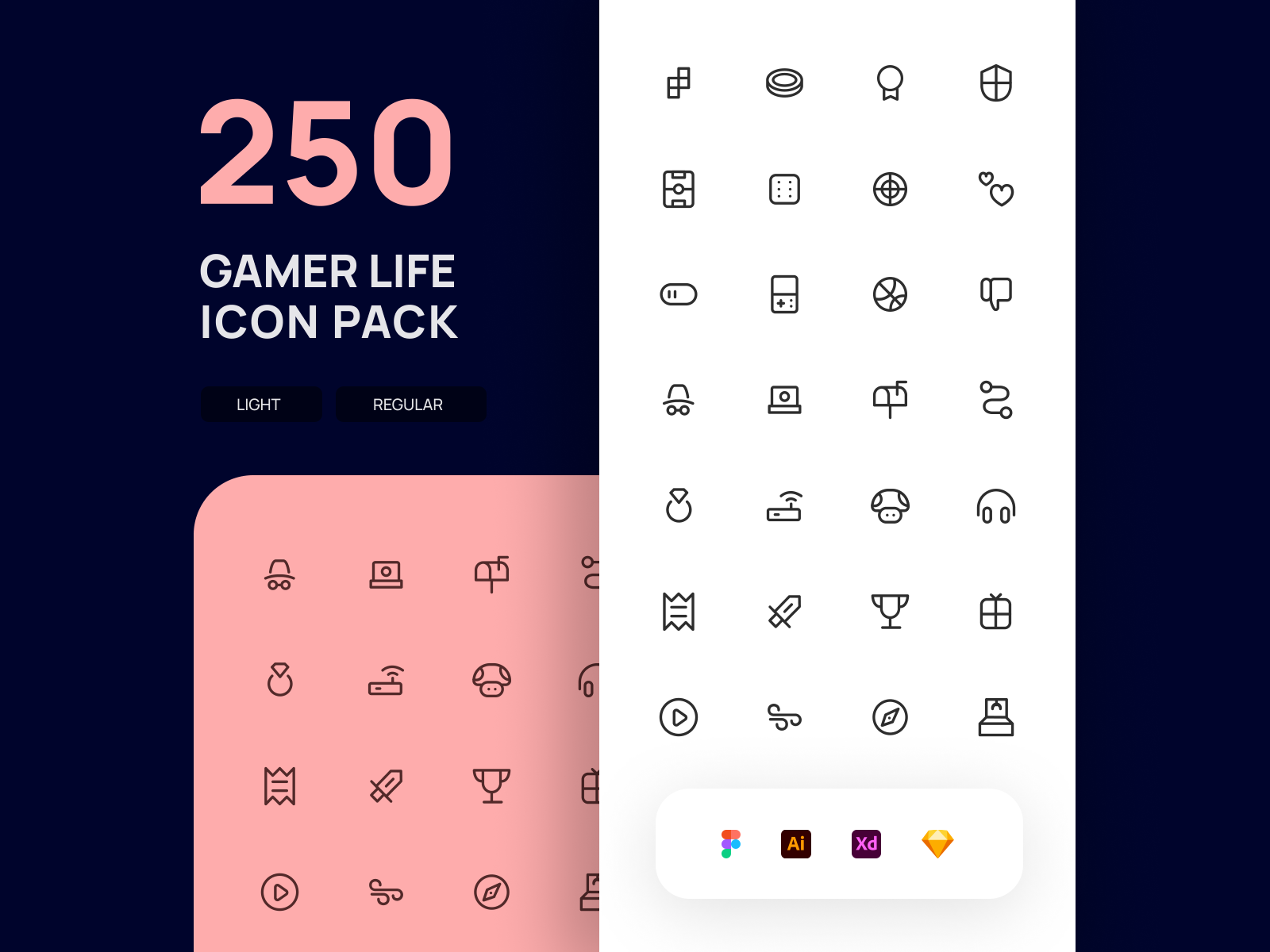 250 Free Gamer Life Icon Pack design download flat design free freebie gamer icon iconography icons icons design iconset line art line icon nepal pack vector video games