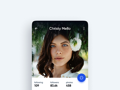 Image Sharing App - Profile Page account dribbble gallery images instagram minimal mobile app mobile design nepal photos profile profile page social app social media team ui user