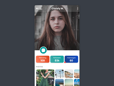 DailyUI Challenge - Profile Page dailyui flat design gallery mobile nepal photos profile profile card profile cover user