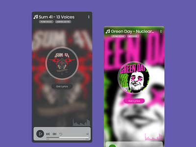 DailyUi Challenge - Music Player band dark lyrics material mobile msuic player music nepal player punk song