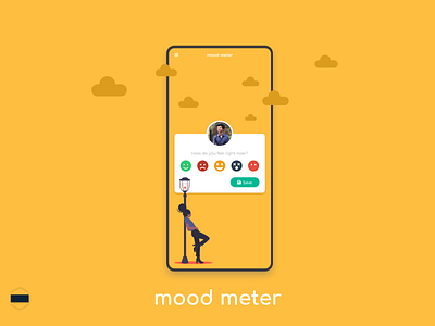 BeeCreative - Mood Meter dribbble flat karkhana meter minimal mobile mood moodboard nepal rating undraw