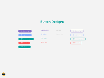 Button Designs - Digital Quiz Platform button design button states dailyui design dribbble flat design karkhana minimal nepal uiux