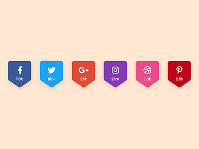 Social Media Badges badge dribbble facebook flag flat design instagram logo minimal nepal pills shield social social media social network twitter