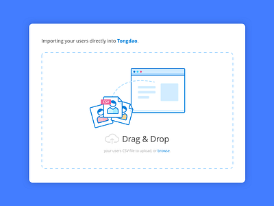 File Upload browser drag file import upload