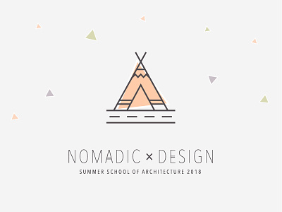 Nomadic design design icon minimalistic nomadic summer school tent